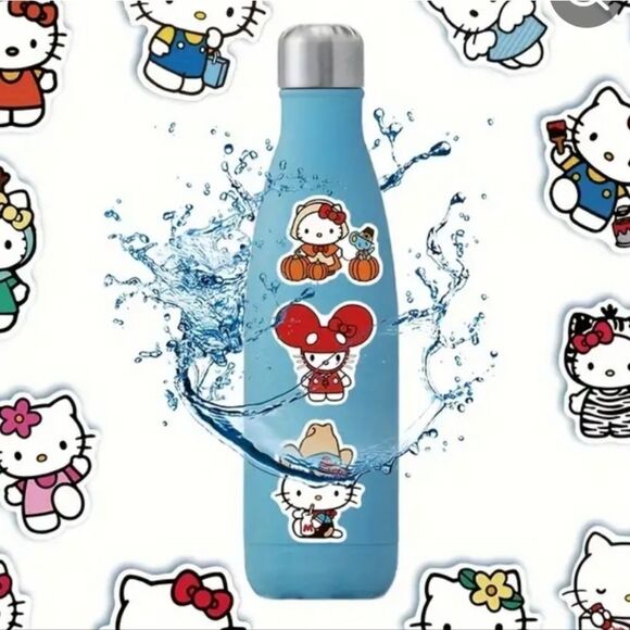 Hello Kitty Sticker Pink Dress Bow Cat Self-Adhesive Matte Laptop Luggage Locker - Picture 3 of 6